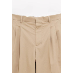 AMI BEIGE TAUPE WIDE TROUSERS